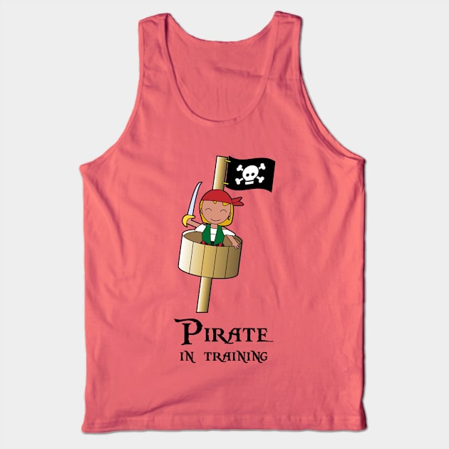 Pirate Girl in Training Tank Top by Markaneu